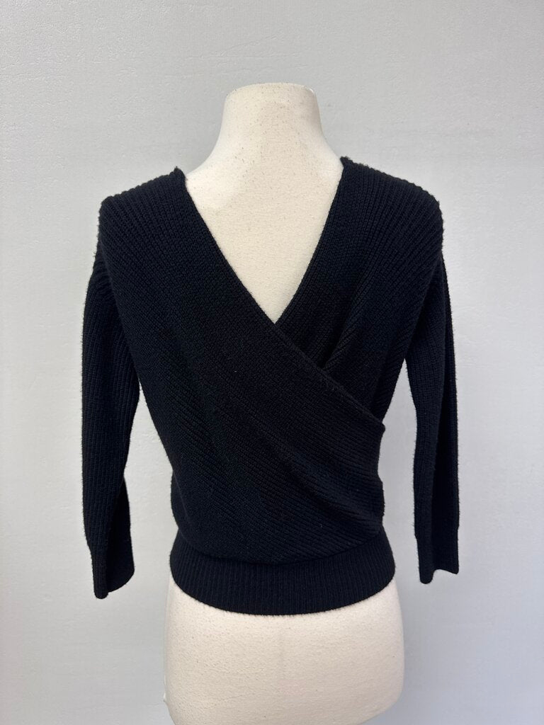 Carbon38 Black Scoop Sweater