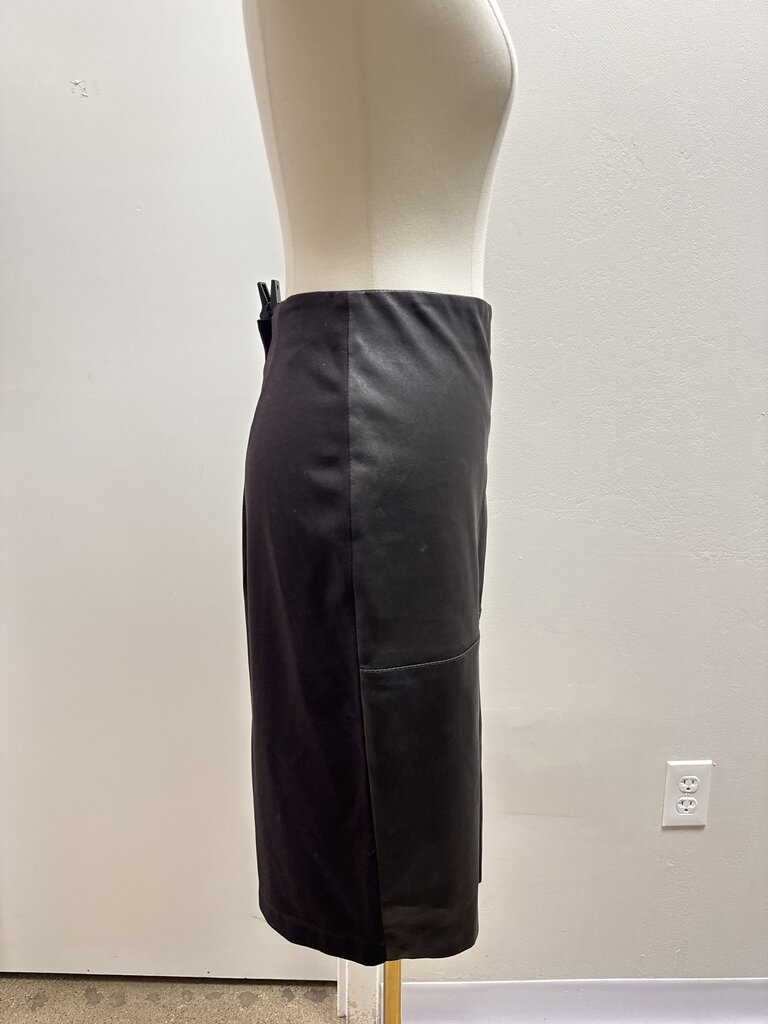 Max Mara Brown Faux Leather Skirt