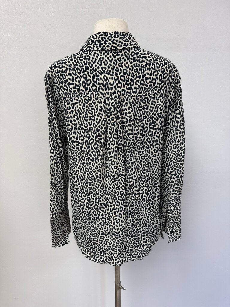 Something Navy Animal Print Blouse