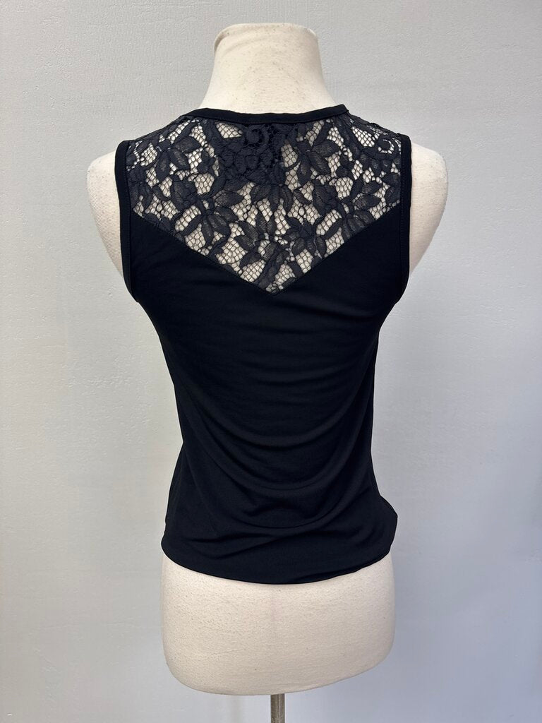 rag & bone Black Lace Trim shell