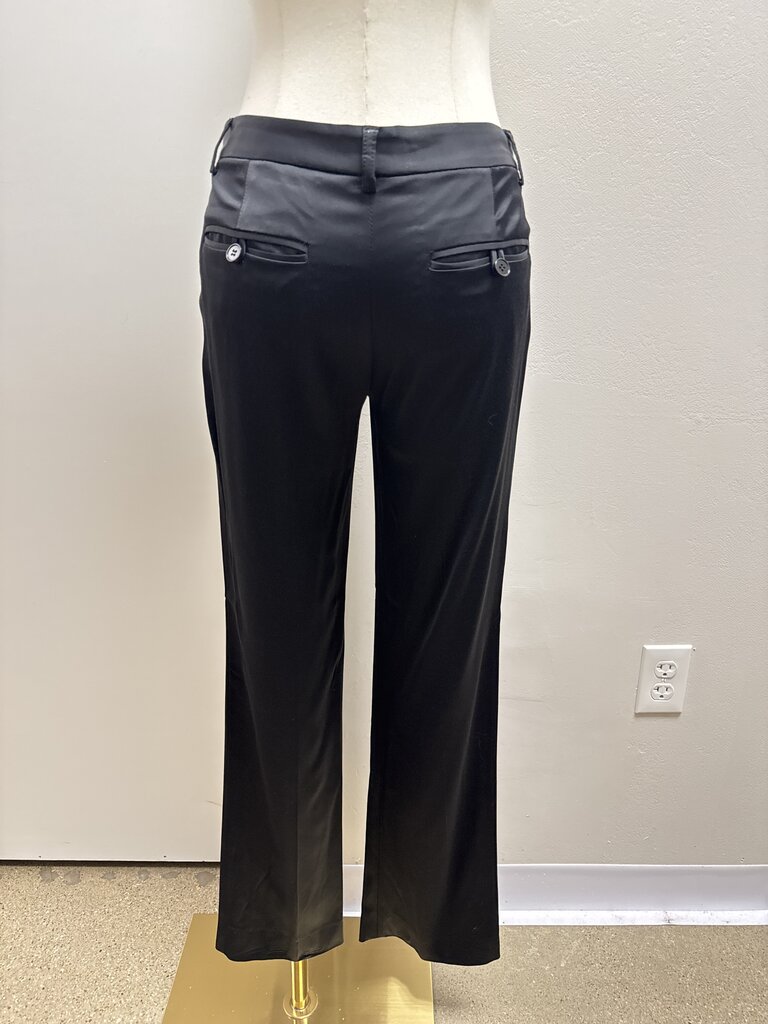 Theory Black Sateen Trouser