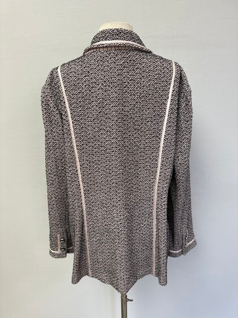 St John Pink and Black Tweed Blazer