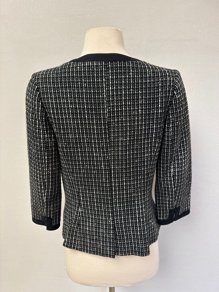 Rachel Zoe Black Tweed Cropped Jacket