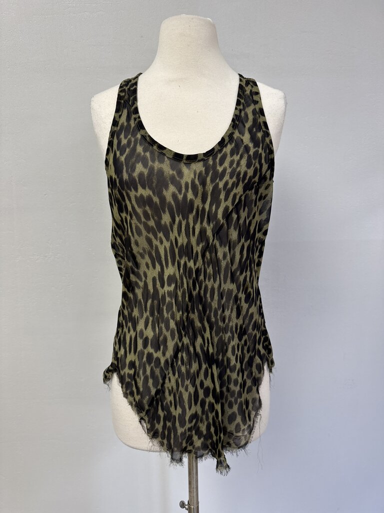 Isabel Marant Olive Animal Print Tank
