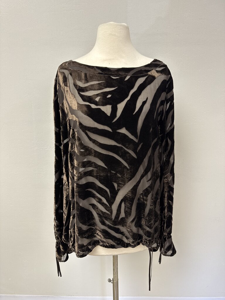 Escape Brown Burn Out Velvet Top