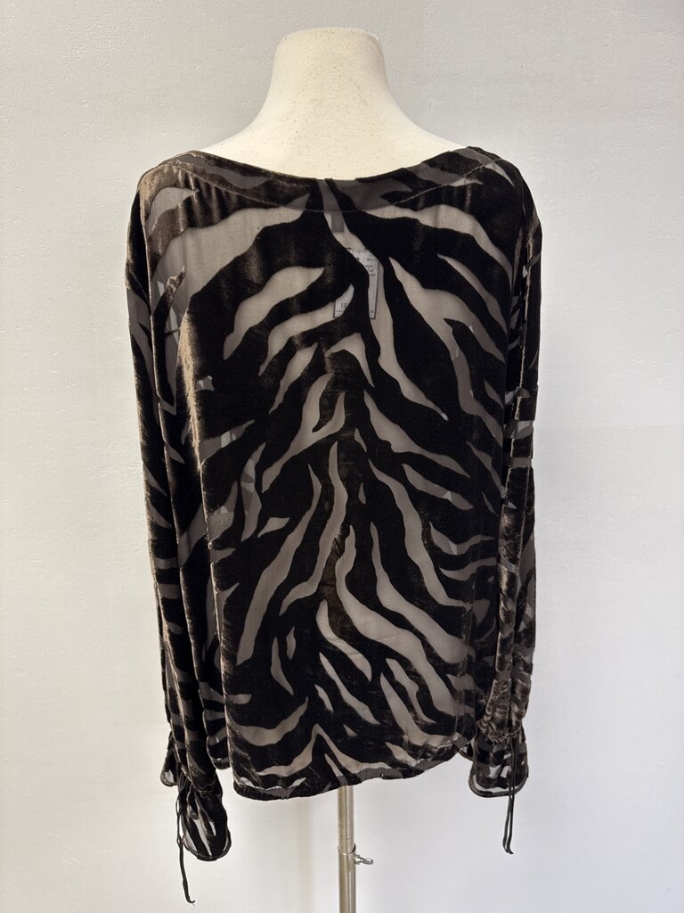 Escape Brown Burn Out Velvet Top