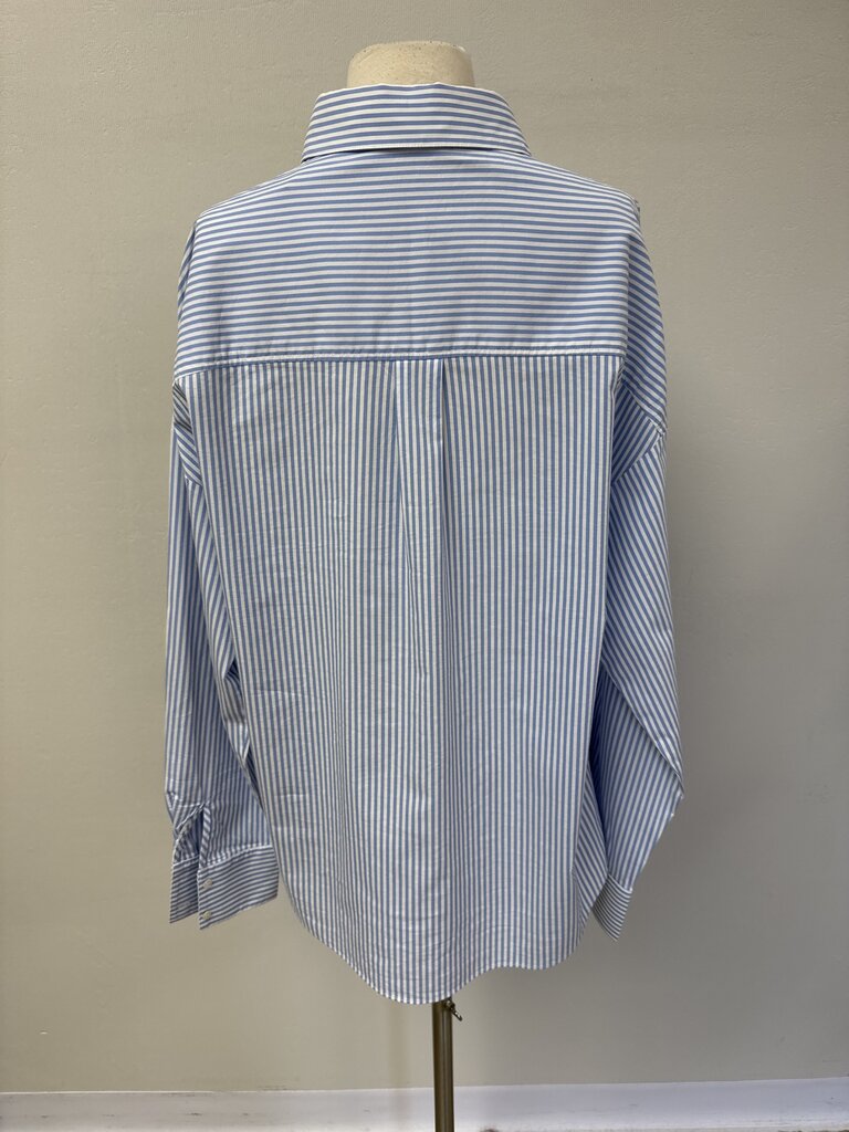 Favorite Daughter Blue Striped Button Up