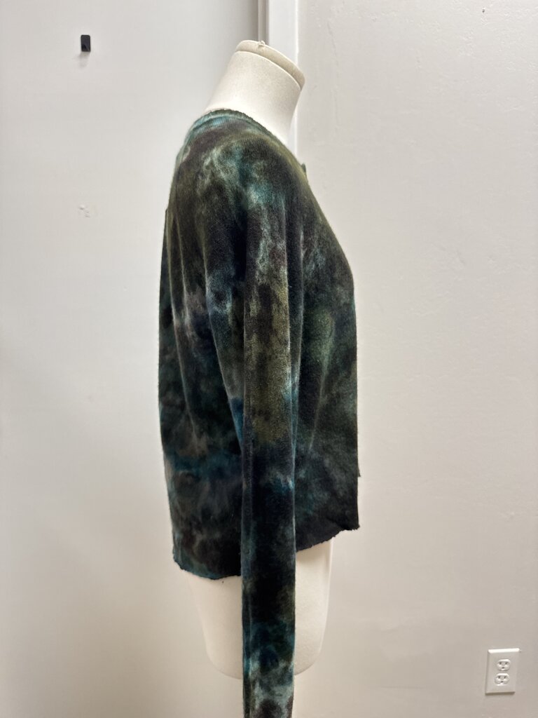 Galadriel Mattei Green Tie Dye Cardigan