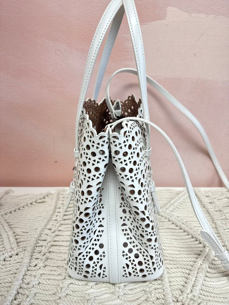 Alaia Bone MINA 20 BAG IN VIENNE WAVE CALFSKIN w/Dust Bag