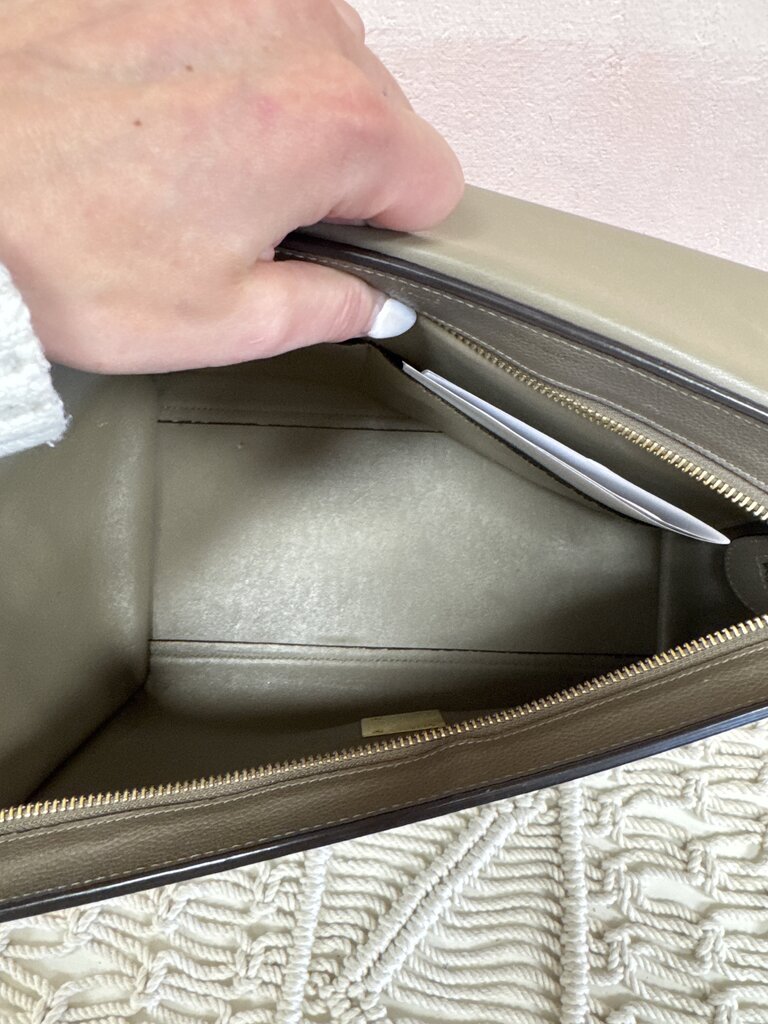 Celine Taupe Trapeze Shoulder Bag (As Is)