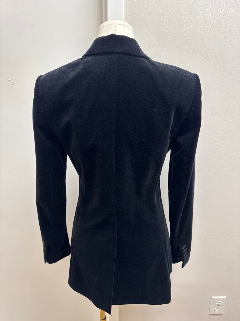 Theory Black Stretch Velvet Blazer NWT