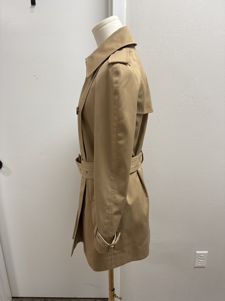 Saint Laurent Tan Cropped Trench Coat