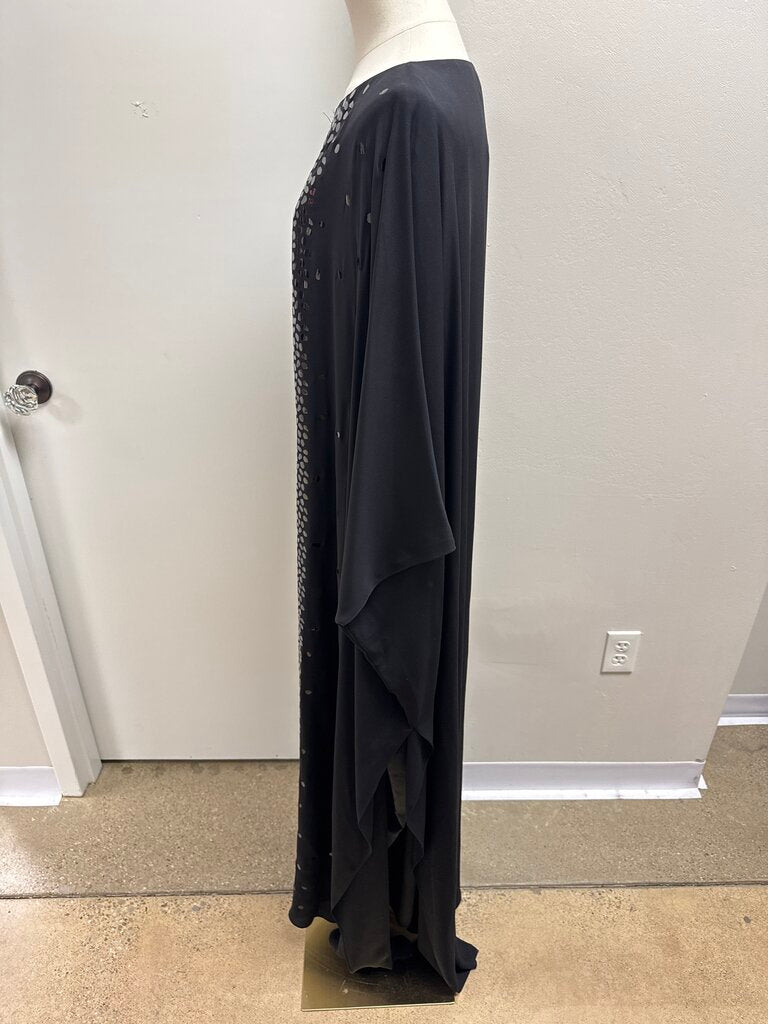 St. John Black Sequin Caftan Dress NWT
