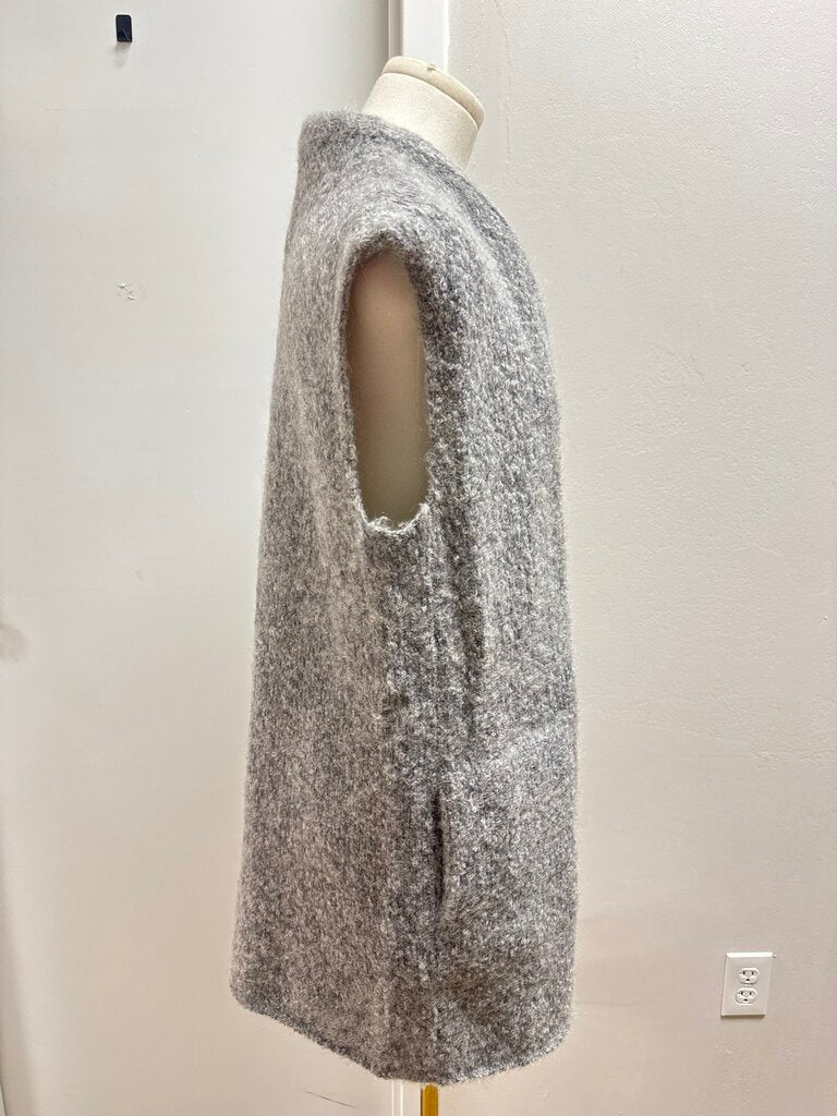 Christopher Fischer Grey Zip Up Long Vest