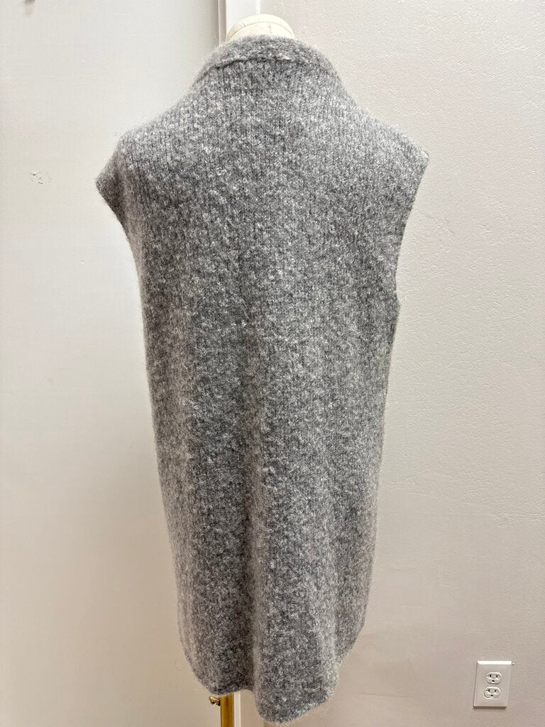 Christopher Fischer Grey Zip Up Long Vest