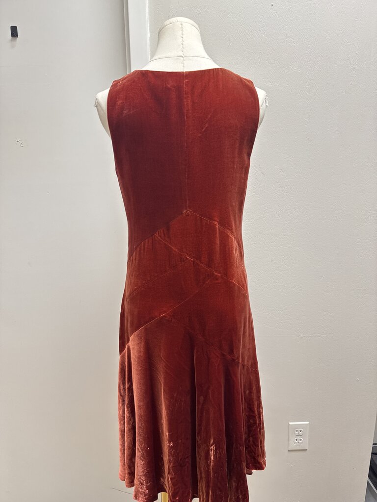 Lafayette 148 Rust Velvet Maxi Dress