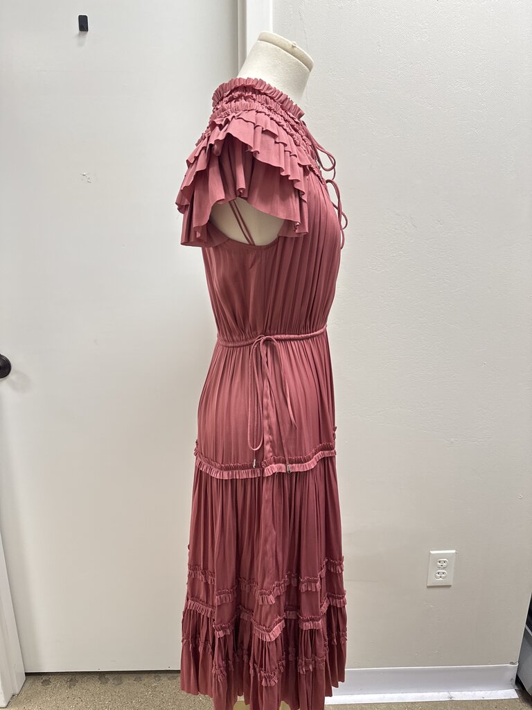 Elie Tahari Rose Pleated Maxi Dress NWT