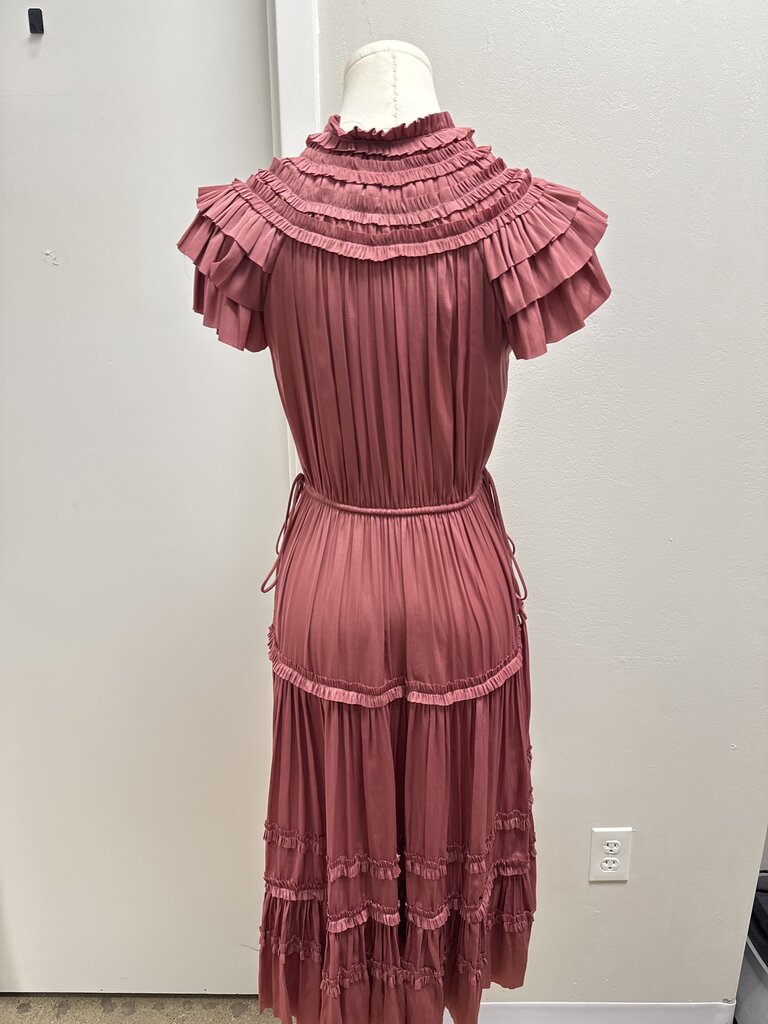 Elie Tahari Rose Pleated Maxi Dress NWT