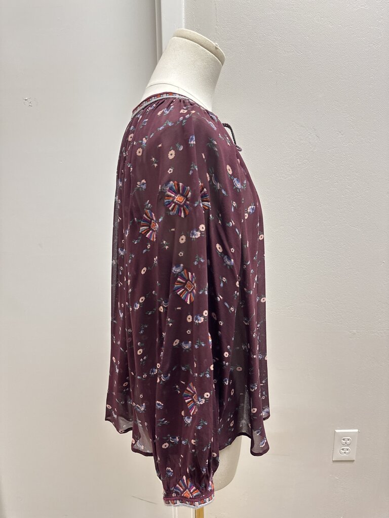 Ulla Johnson Maroon Floral Top