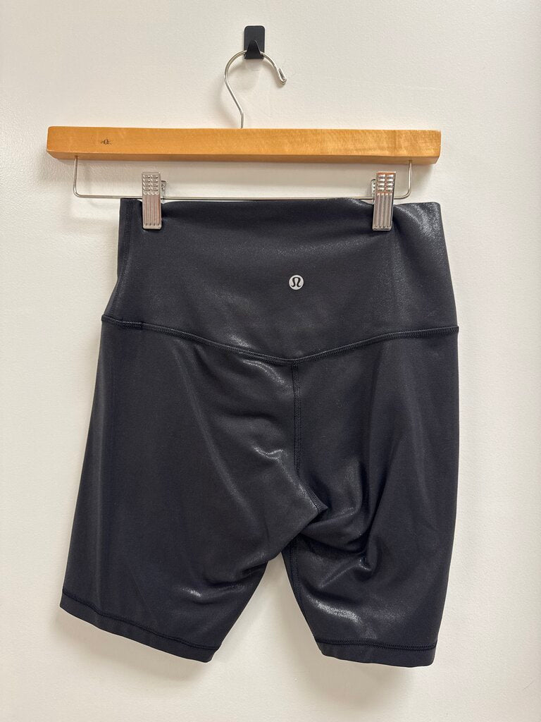 Lululemon Black Print Bike Short