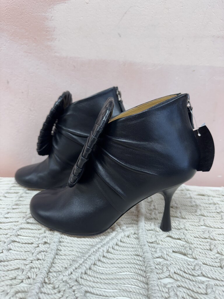 Loewe Black Pleated Buckle Bootie w/Box