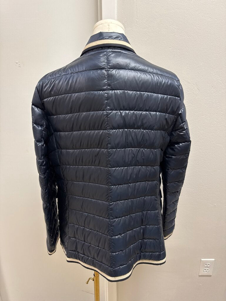 Herno Blue Quilted Blazer Jacket