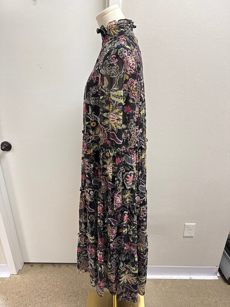 Cinq a Sept Black Floral Maxi Dress