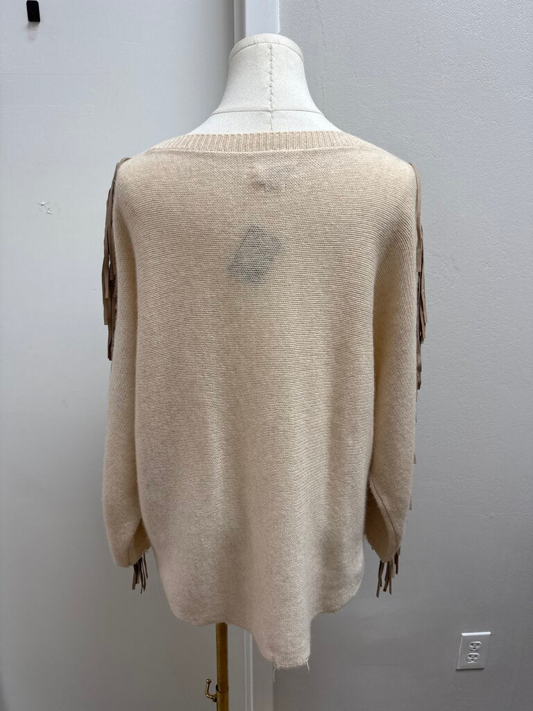 Zadig & Voltaire Cream Fringe Sweater