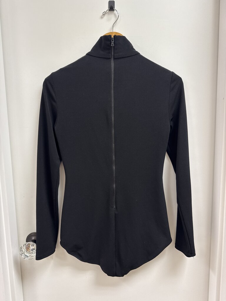 Alice + Olivia Black Mock Neck Bodysuit