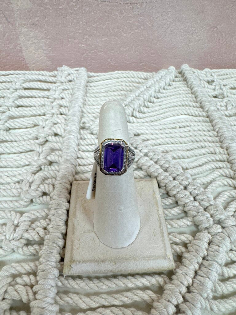 Sterling Amethyst Antique Ring