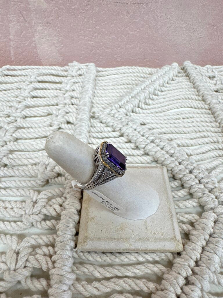 Sterling Amethyst Antique Ring