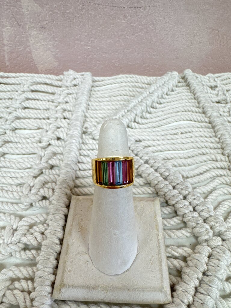 Multi Colored Modern Ring