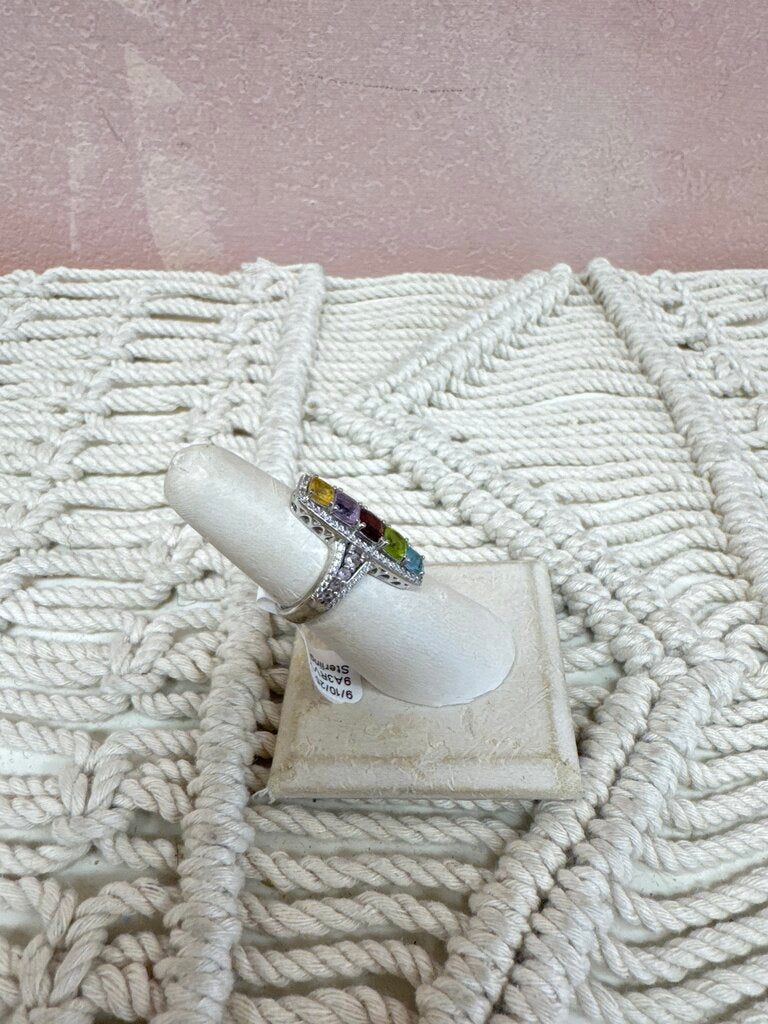 Sterling Rainbow Rect Band