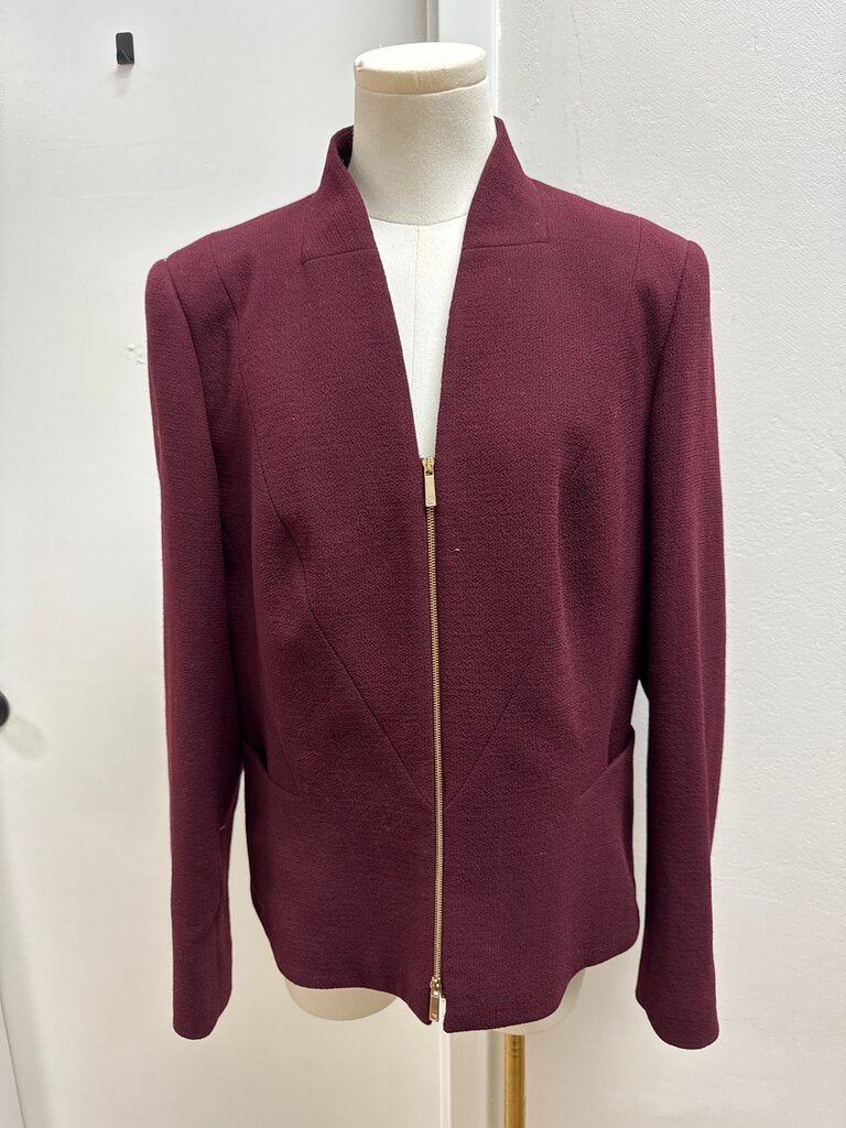 Lafayette 148 Cabernet Zip Up Jacket NWT