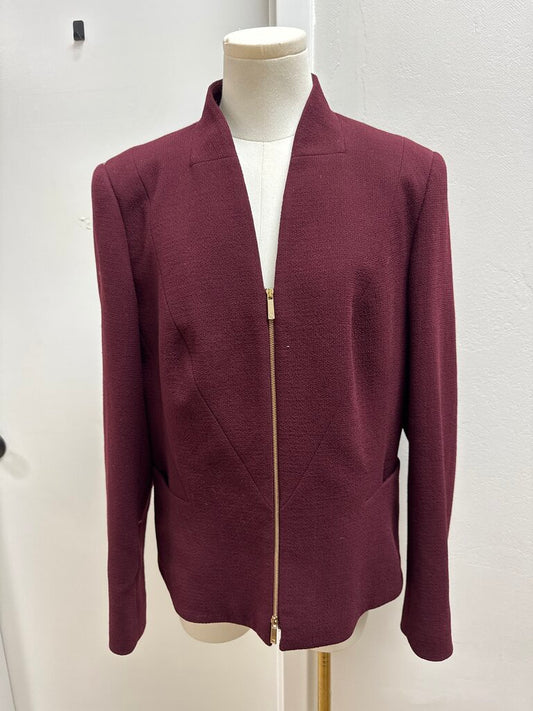 Lafayette 148 Cabernet Zip Up Jacket NWT
