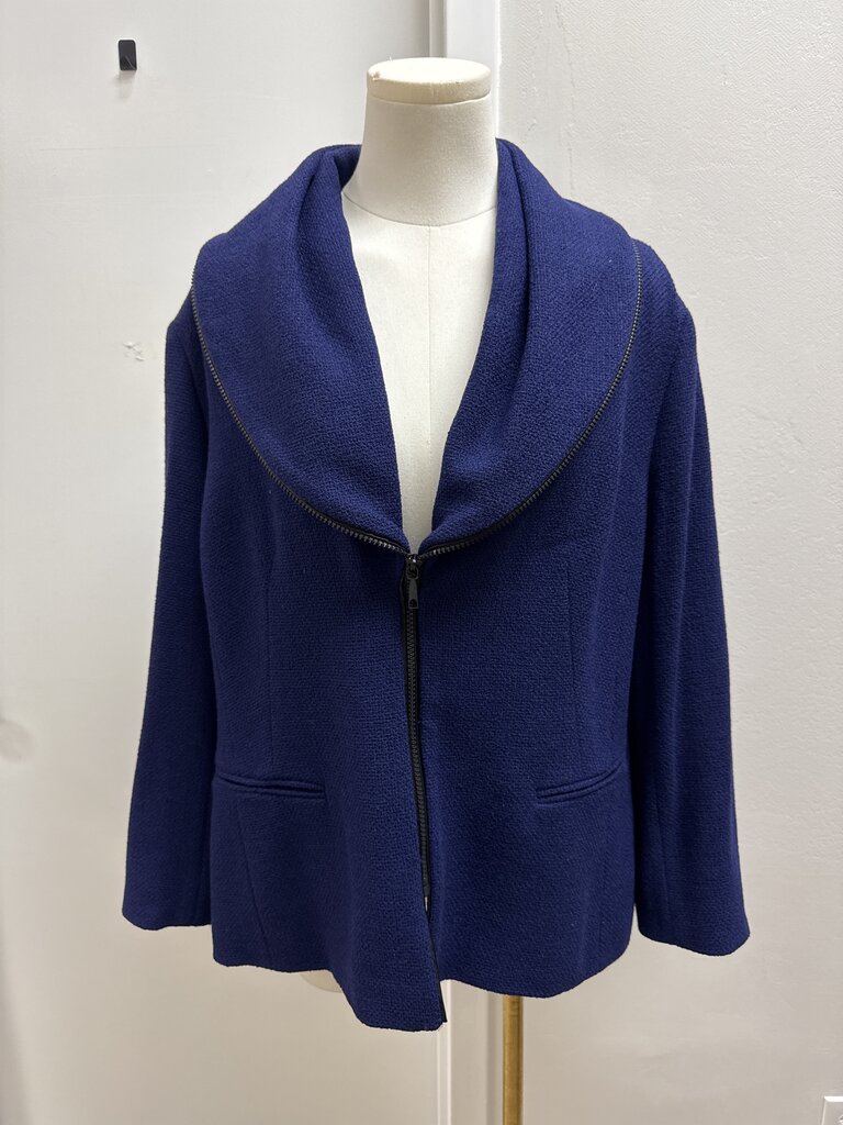 Lafayette 148 Cobalt Knit Jacket