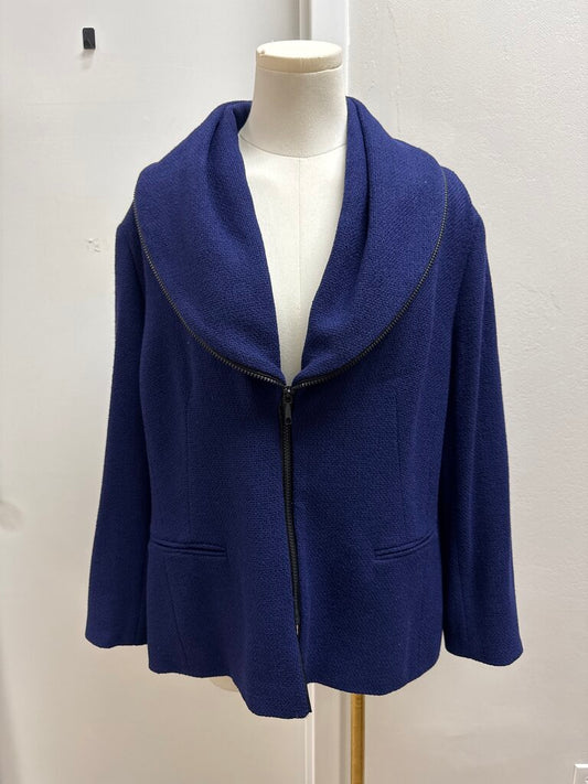 Lafayette 148 Cobalt Knit Jacket
