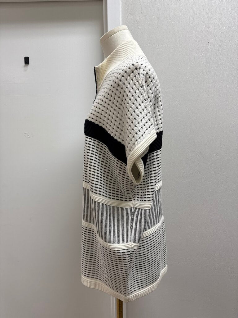 St John Black and White Knit Tunic