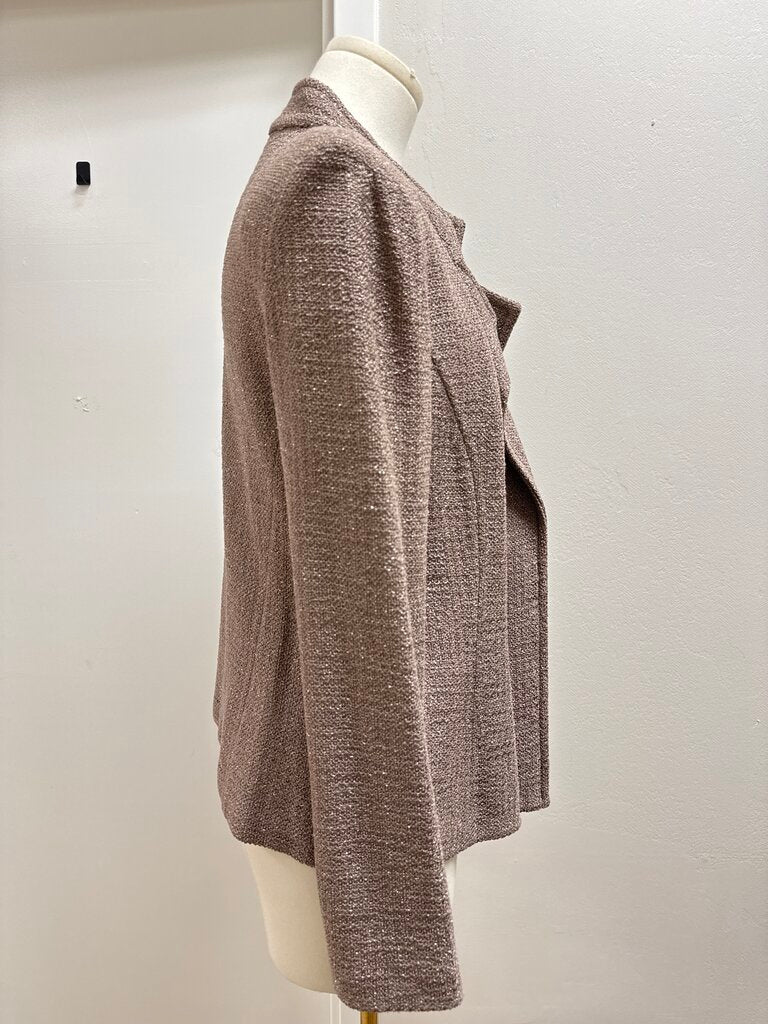 St John Mauve Knit Metallic Blazer