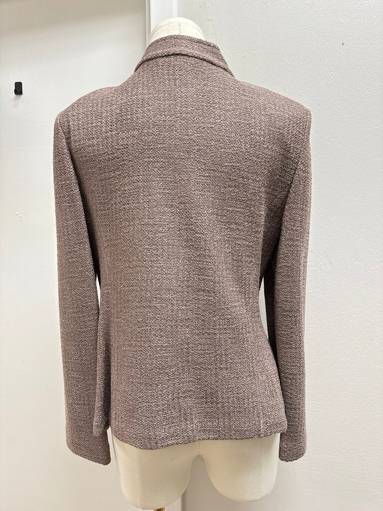 St John Mauve Knit Metallic Blazer