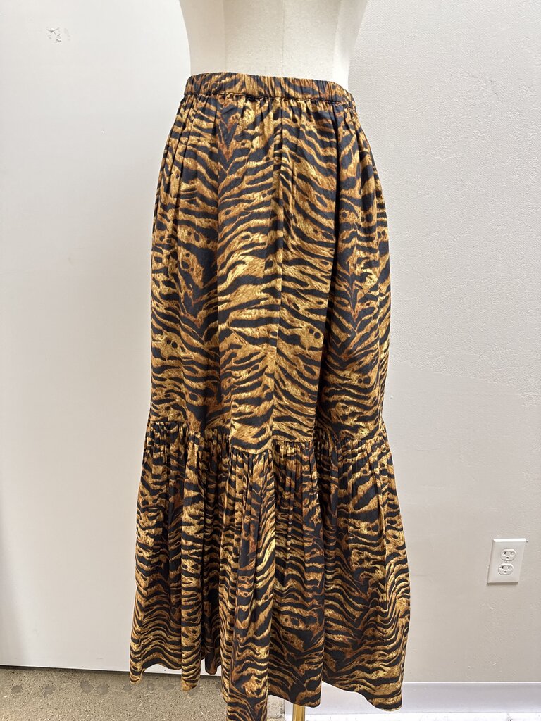 Ganni Animal Print Maxi Skirt