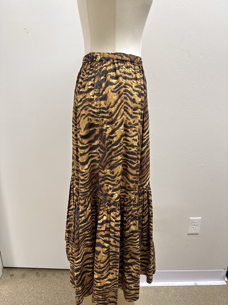 Ganni Animal Print Maxi Skirt