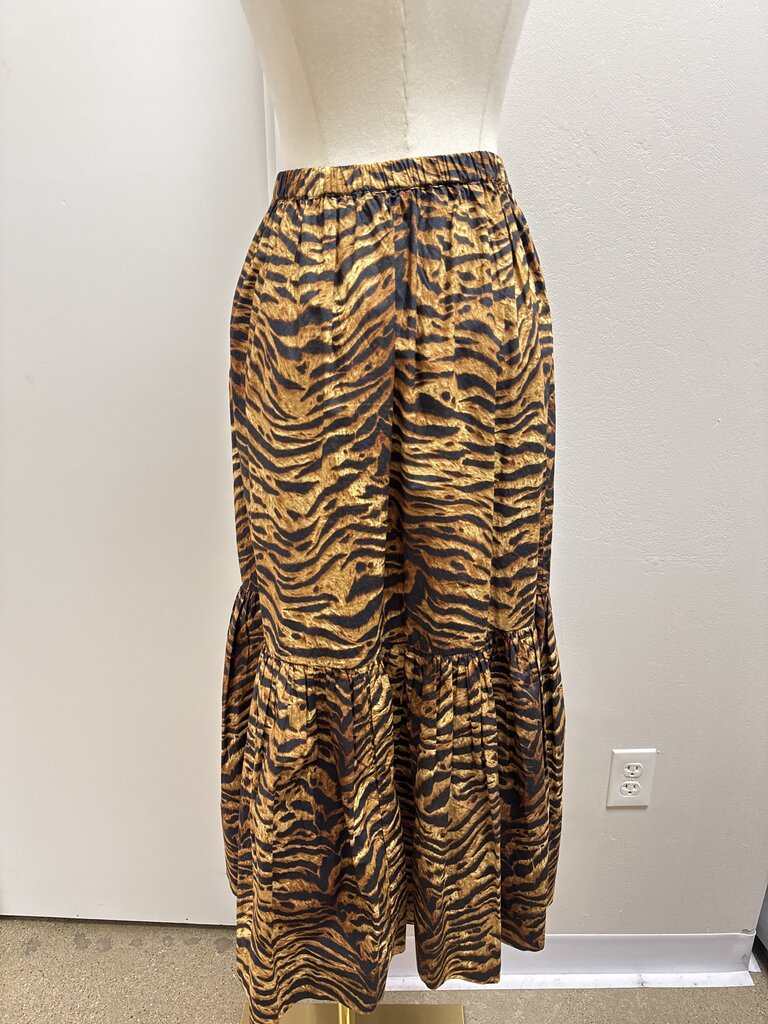 Ganni Animal Print Maxi Skirt