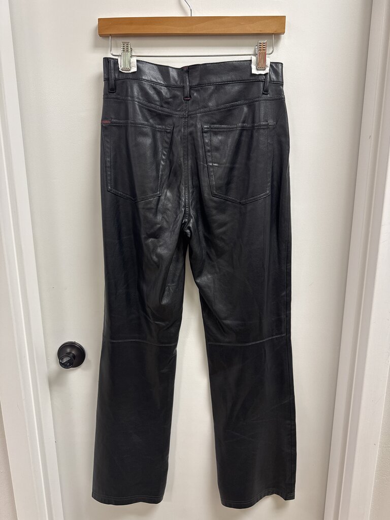 Alice + Olivia Black Faux Leather Pant