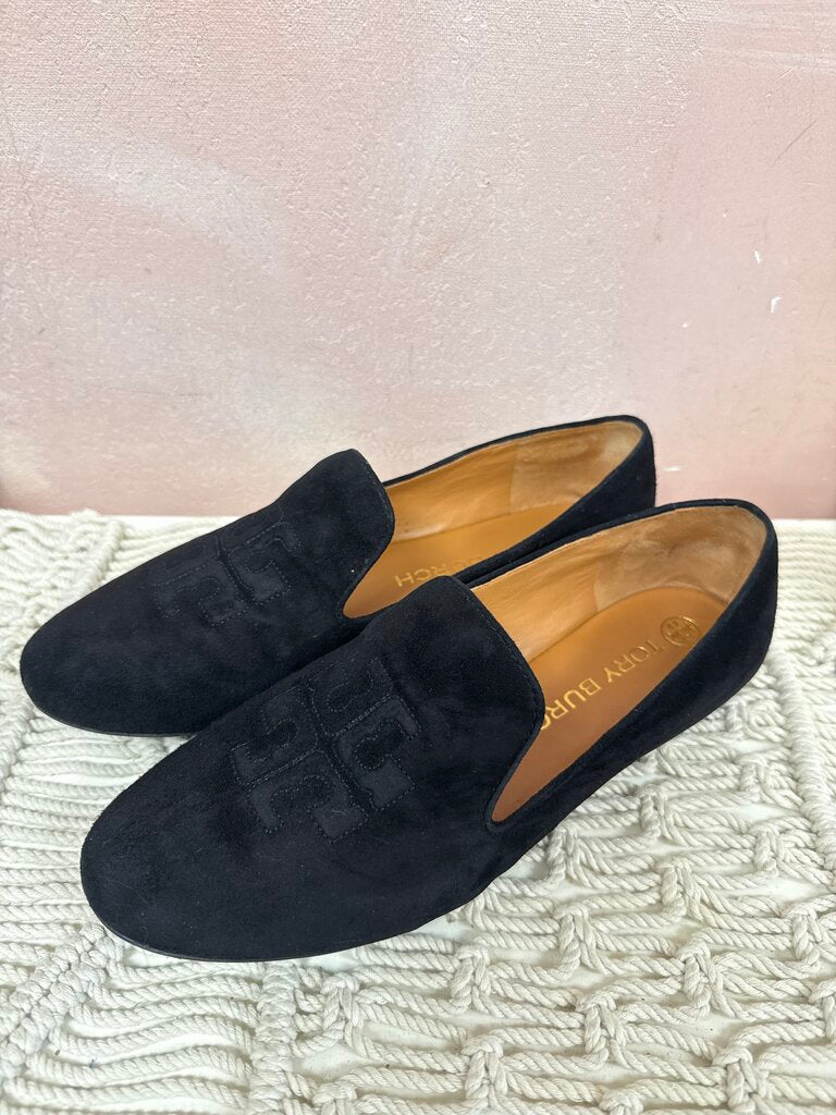 Tory Burch Black Suede Loafer