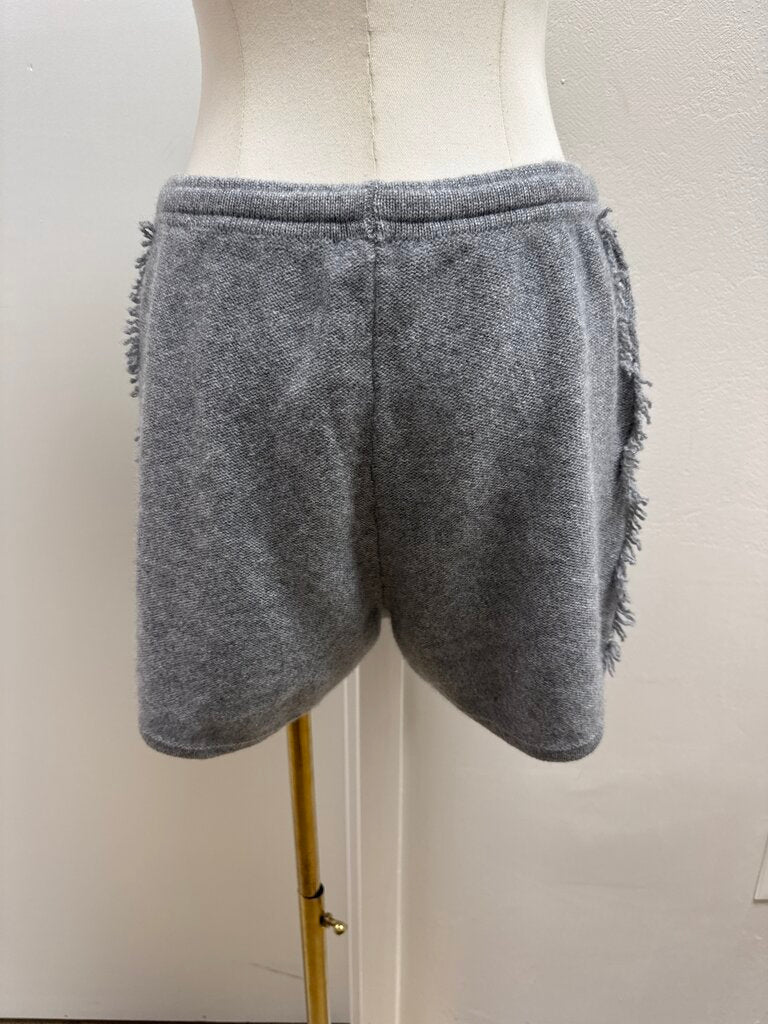 Splendid Grey Cashmere Cable Knit Shorts