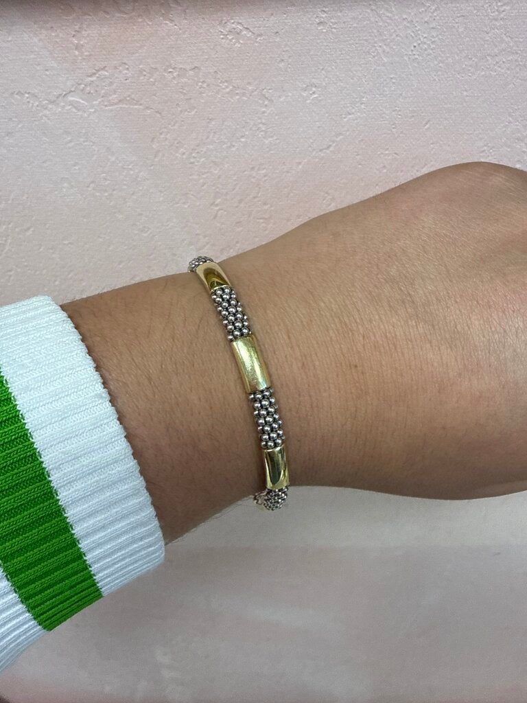 Lagos Two Tone Caviar Bracelet