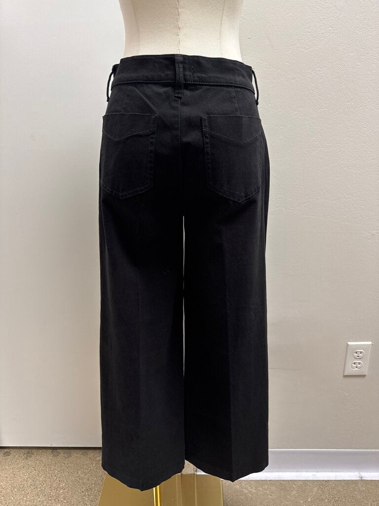 Evereve Black Wide Leg Jean NWT