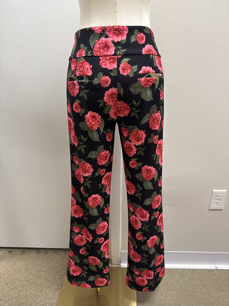 Alice + Olivia Black Floral Trouser