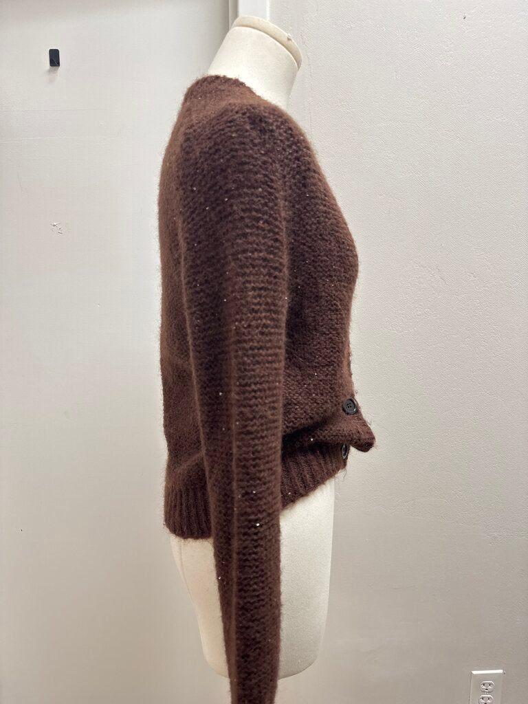 Marella Brown Sequin Cardigan
